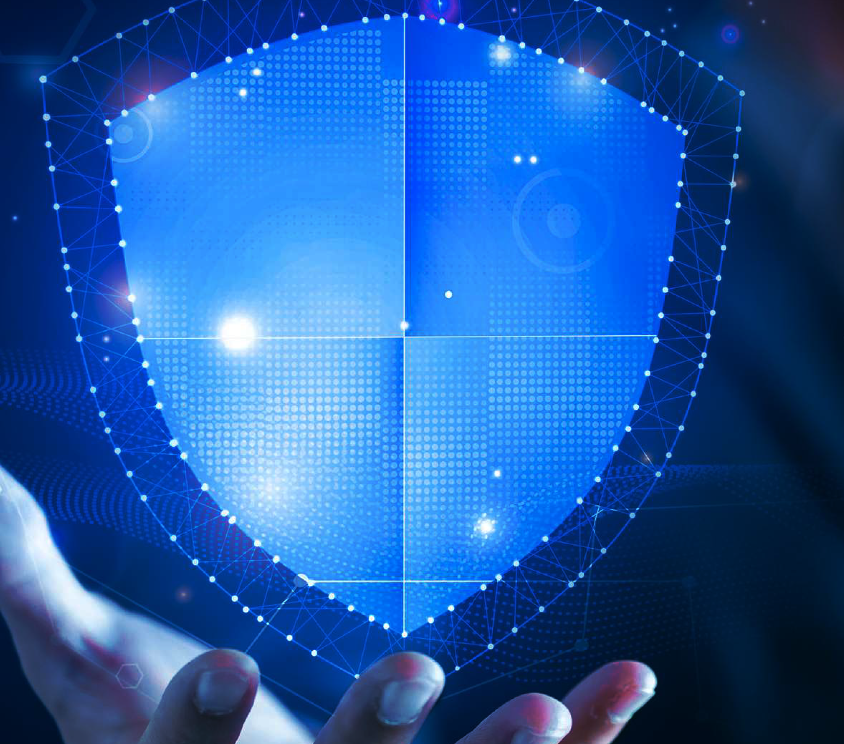 hand catching blu shield