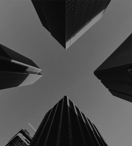 skyscrapers black & white