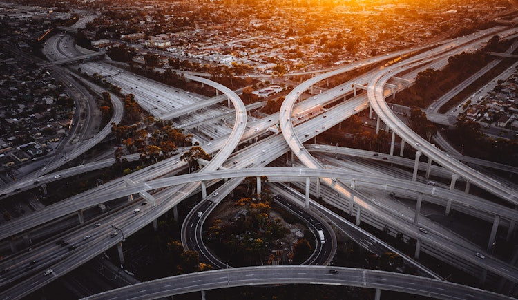 aerial photography of roads on city during daytime