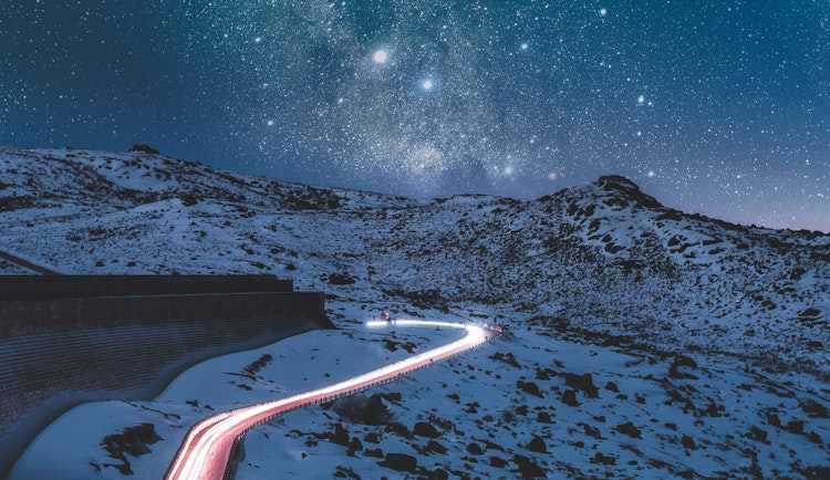 timelapse photo of road during nighttime