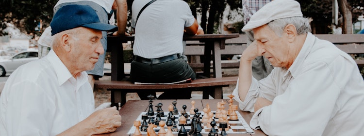 two men playing chess