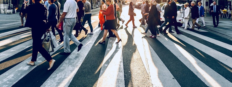 group of people walking on pedestrian lane