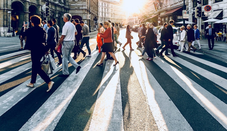 group of people walking on pedestrian lane