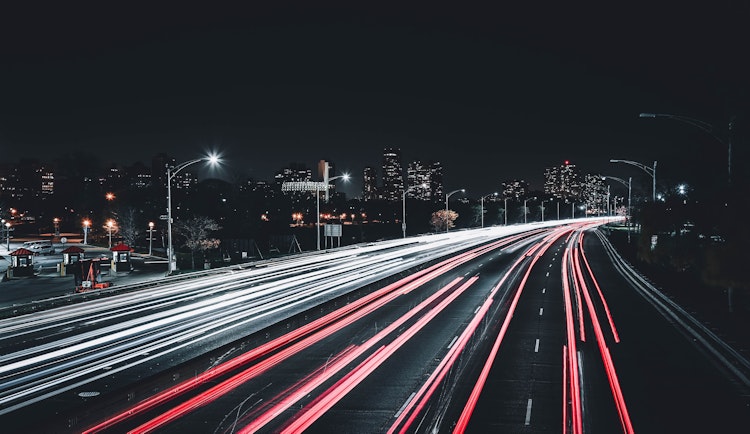 time lapse photography of road