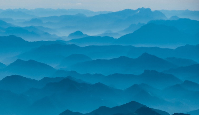 bird's eye view of mountain