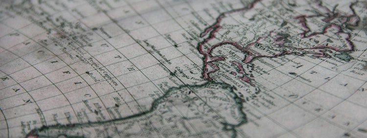 close-up photography of world map