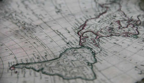 close-up photography of world map
