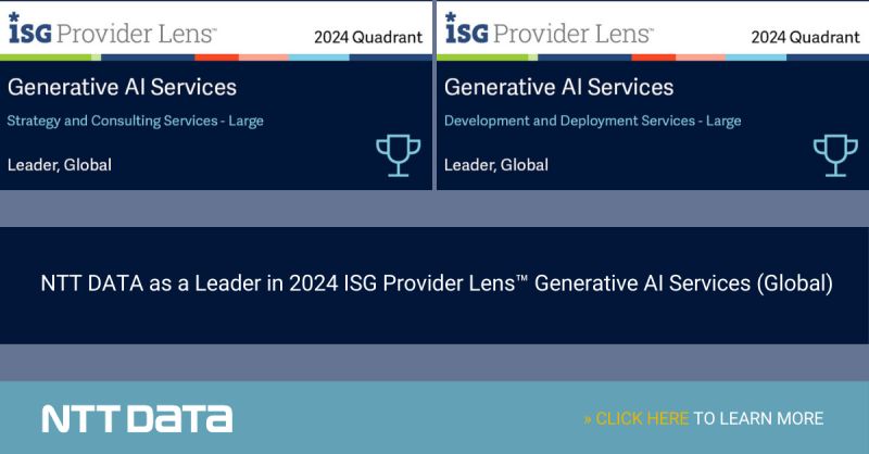 NTT DATA Named a Leader in 2024 ISG Provider Lens™ Generative AI Services (Global)
