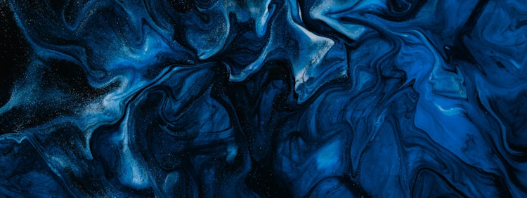 blue and black abstract painting