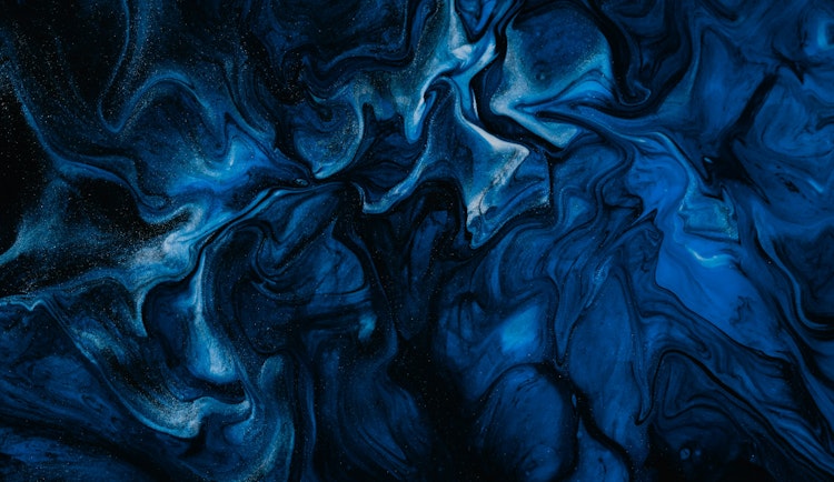 blue and black abstract painting
