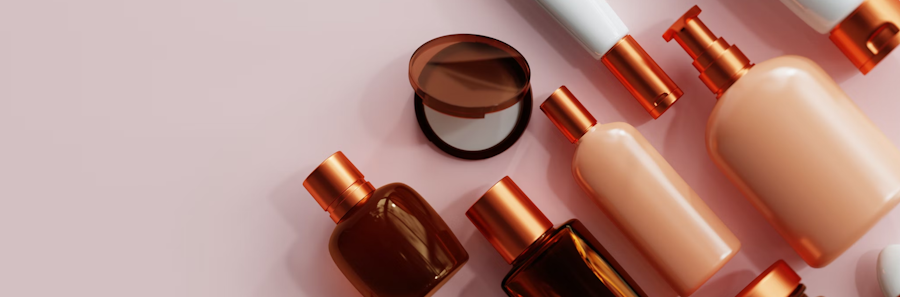 Assorted beauty products