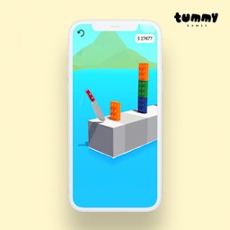 Gameplay of the Slice it All game, in a phone.