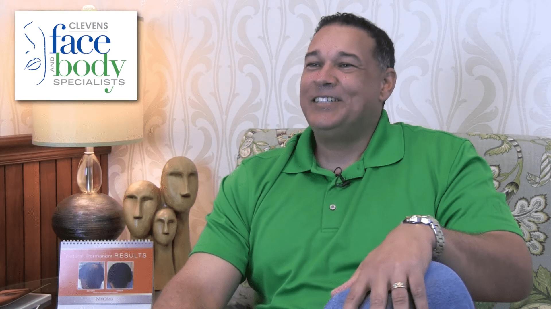 Man in a green shirt