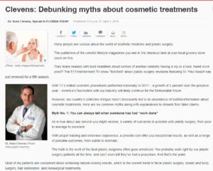 Clevens: Debunking myths about cosmetic treatments