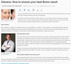 Clevens: How to ensure your best Botox result