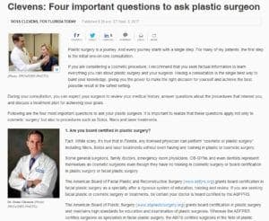 Four Important Questions to ask Plastic Surgeon