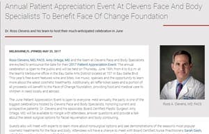 Annual Patient Appreciation event at Clevens Face and Body Specialist