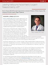 Leading Melbourne Facial Plastic Surgeon Reappointed by UCF