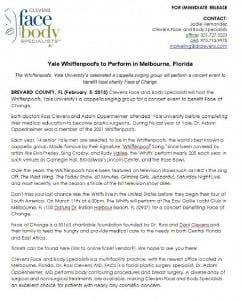 February 2014: Yale Whiffenpoofs to Perform in Melbourne, Florida