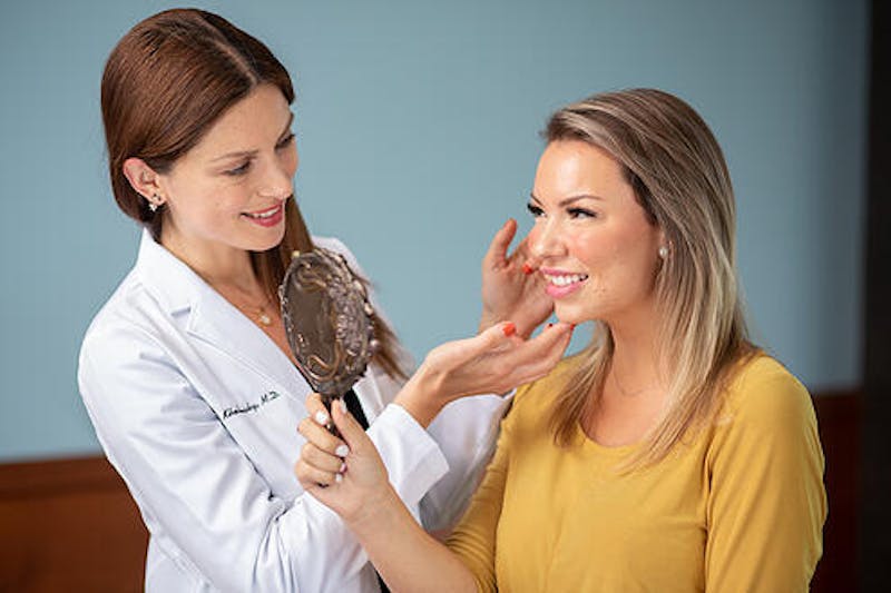 Woman Looking at Her Results