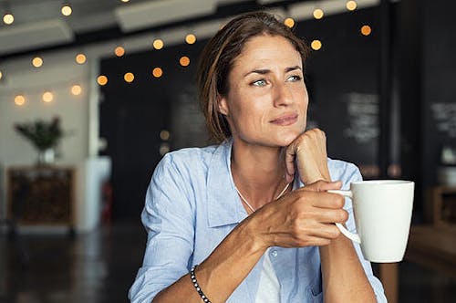 Woman at a Coffee Shop