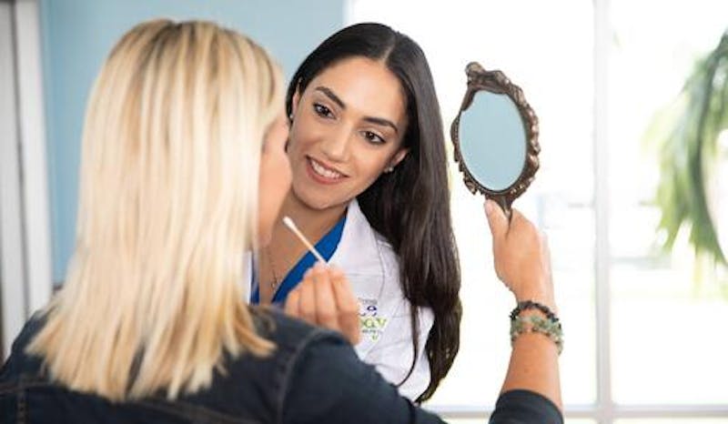 Woman Getting a Facial Treatment