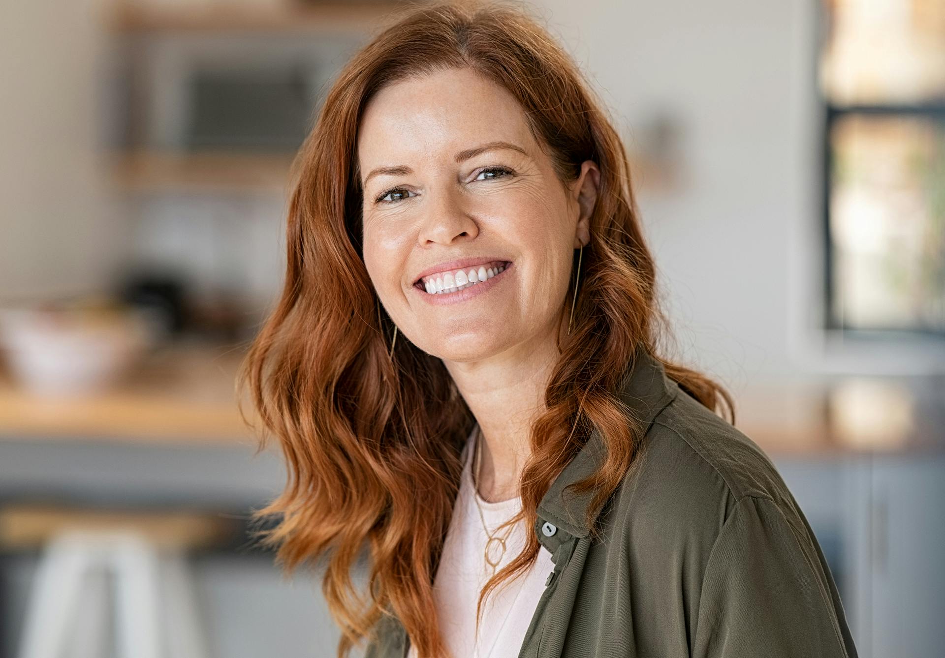 woman smiling