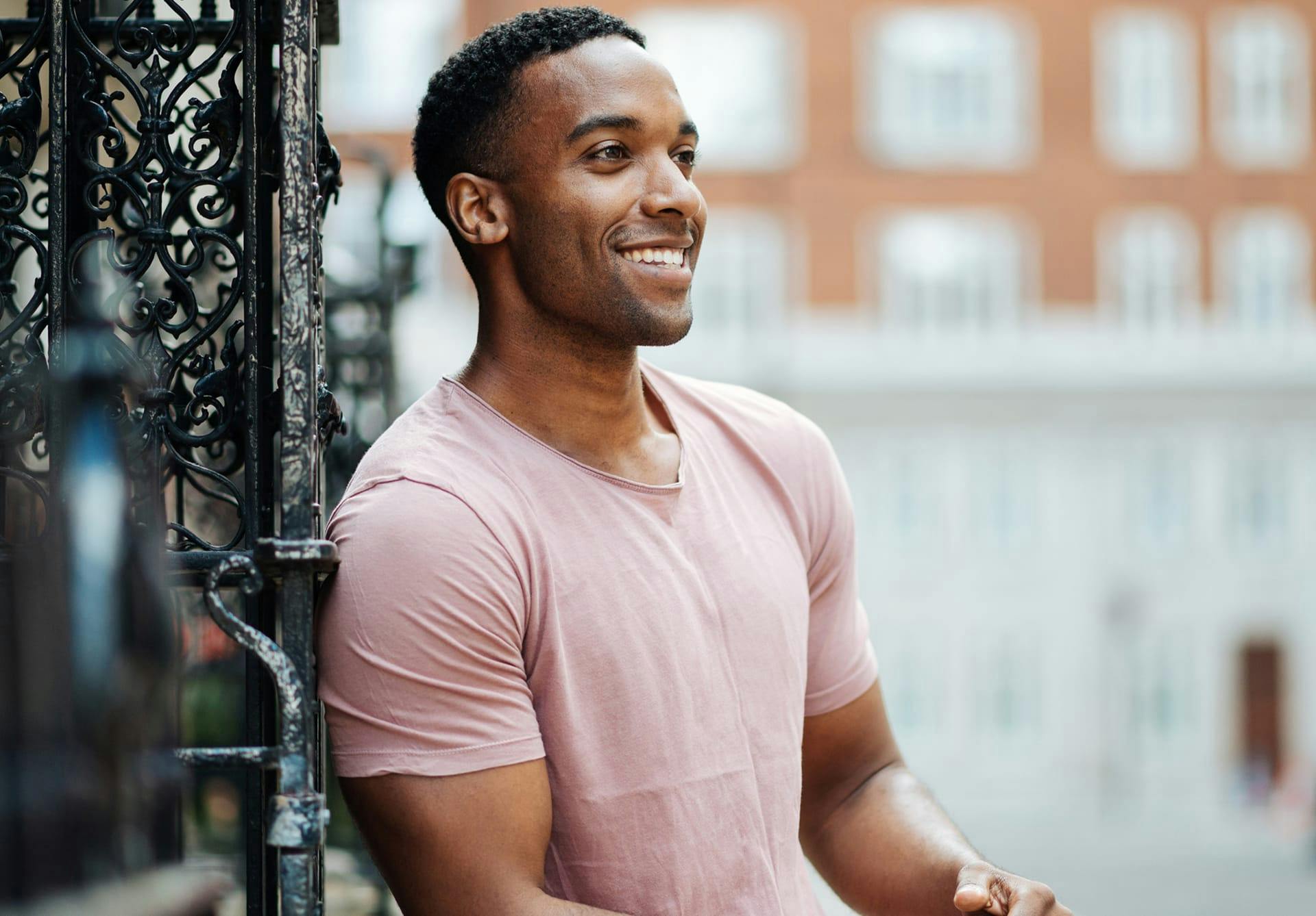 man smiling