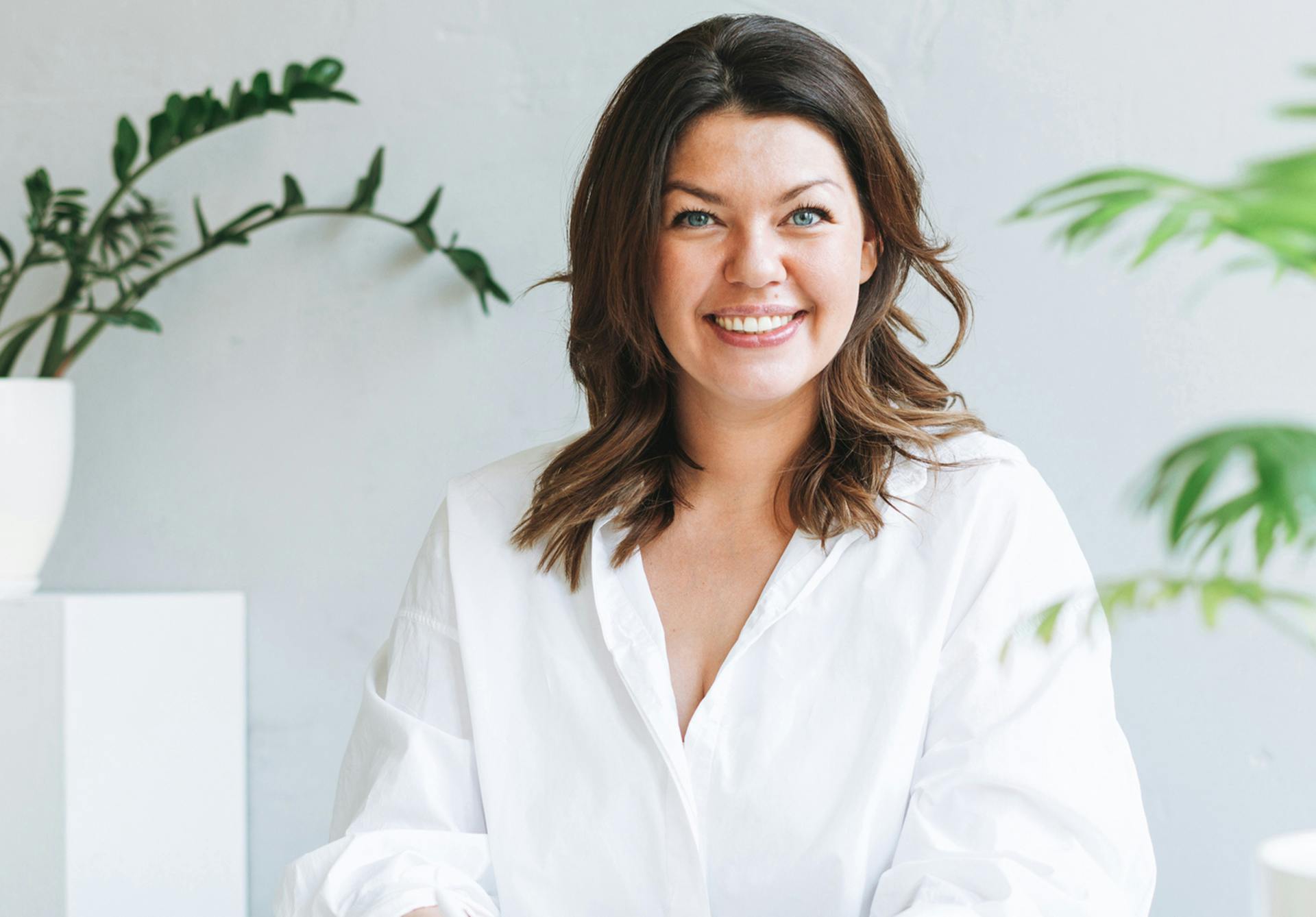 woman smiling
