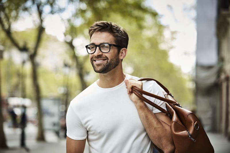 man wearing glasses