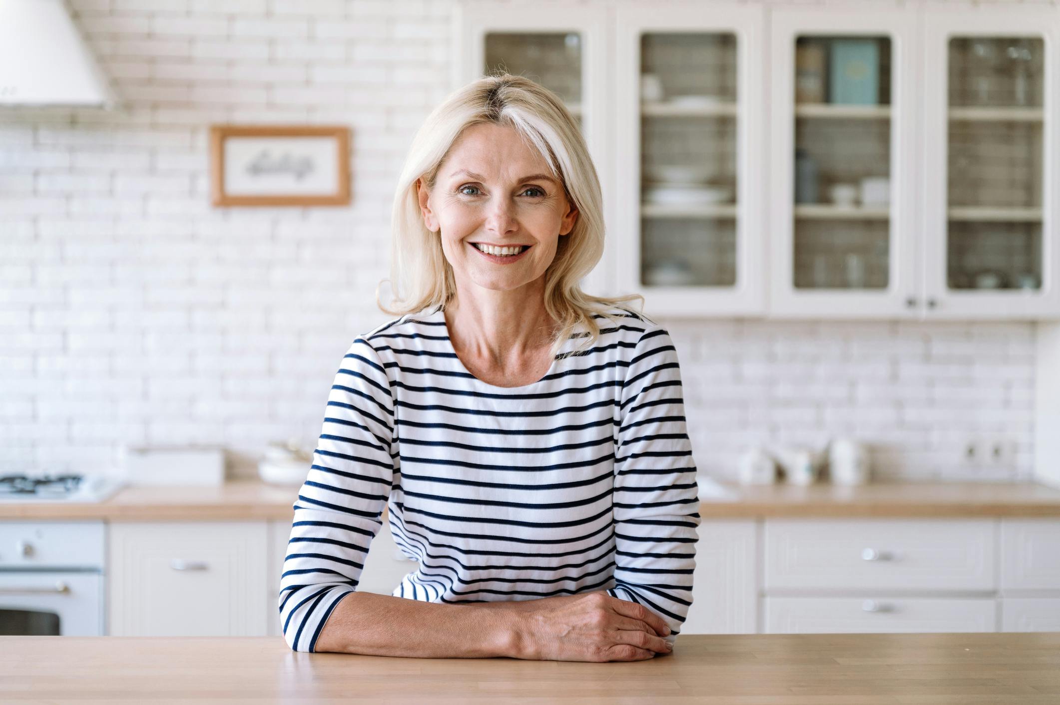 Mature woman smiling at camera