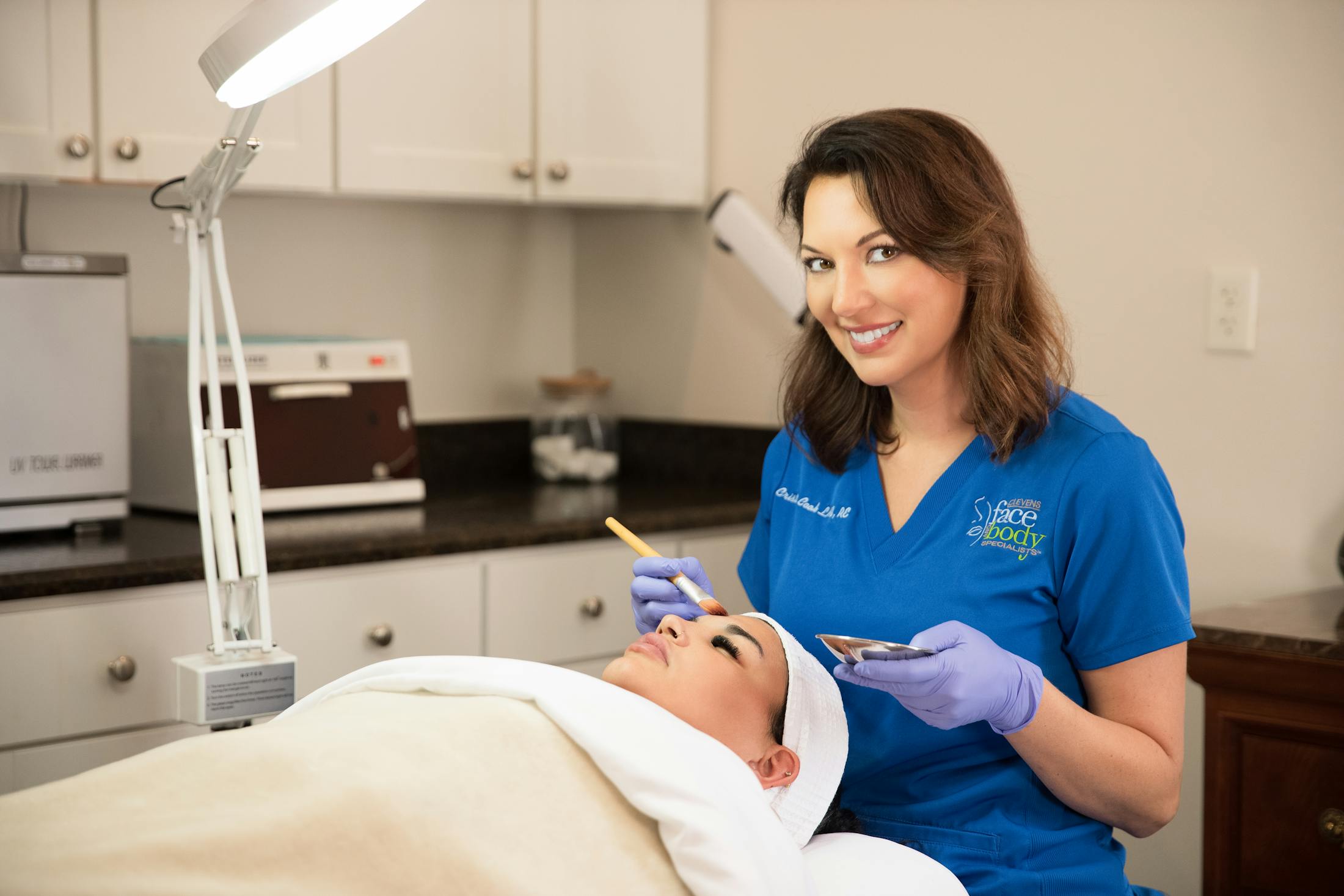 Christine Cook with patient