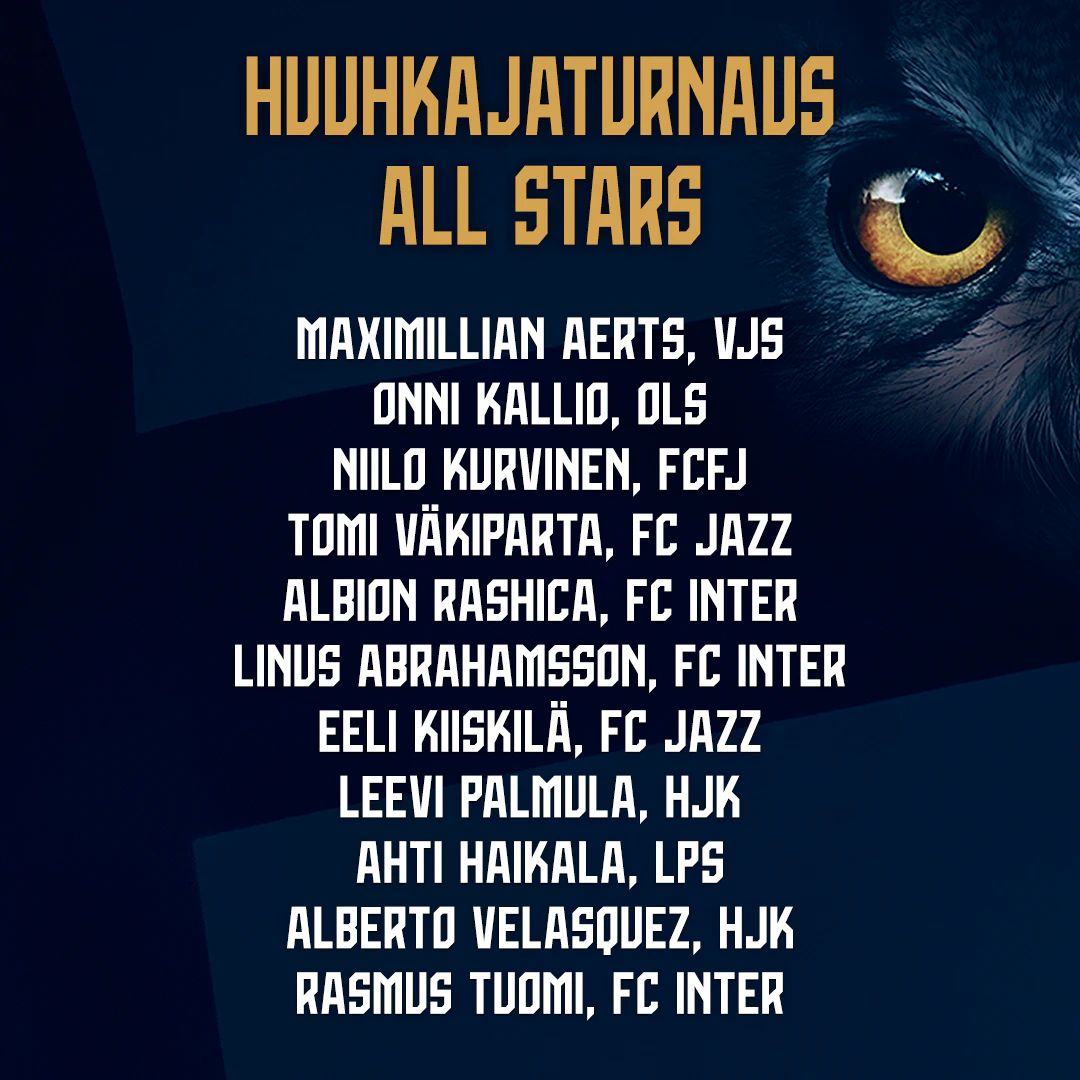 Huuhkajaturnauksen All Stars-joukkue