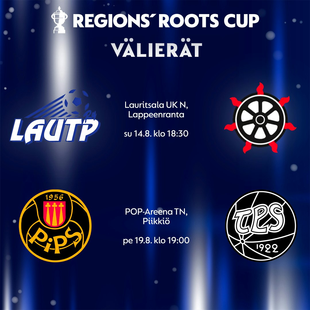 Regions' Roots Cupin välierät pelataan Lappeenrannassa ja Piikkiössä.