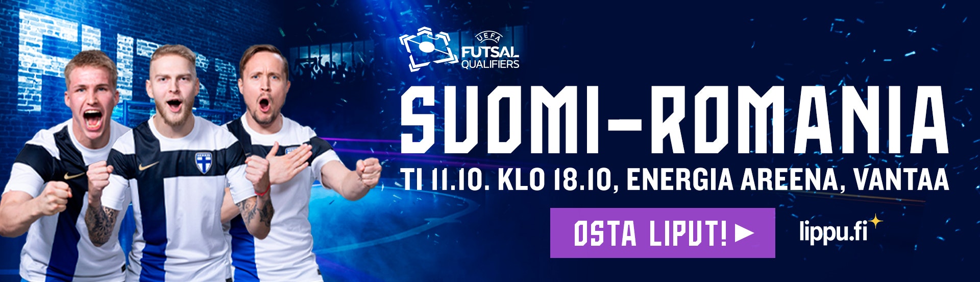 Futsal miehet, Suomi-Romania MM-karsintaottelu - Osta liput tästä!