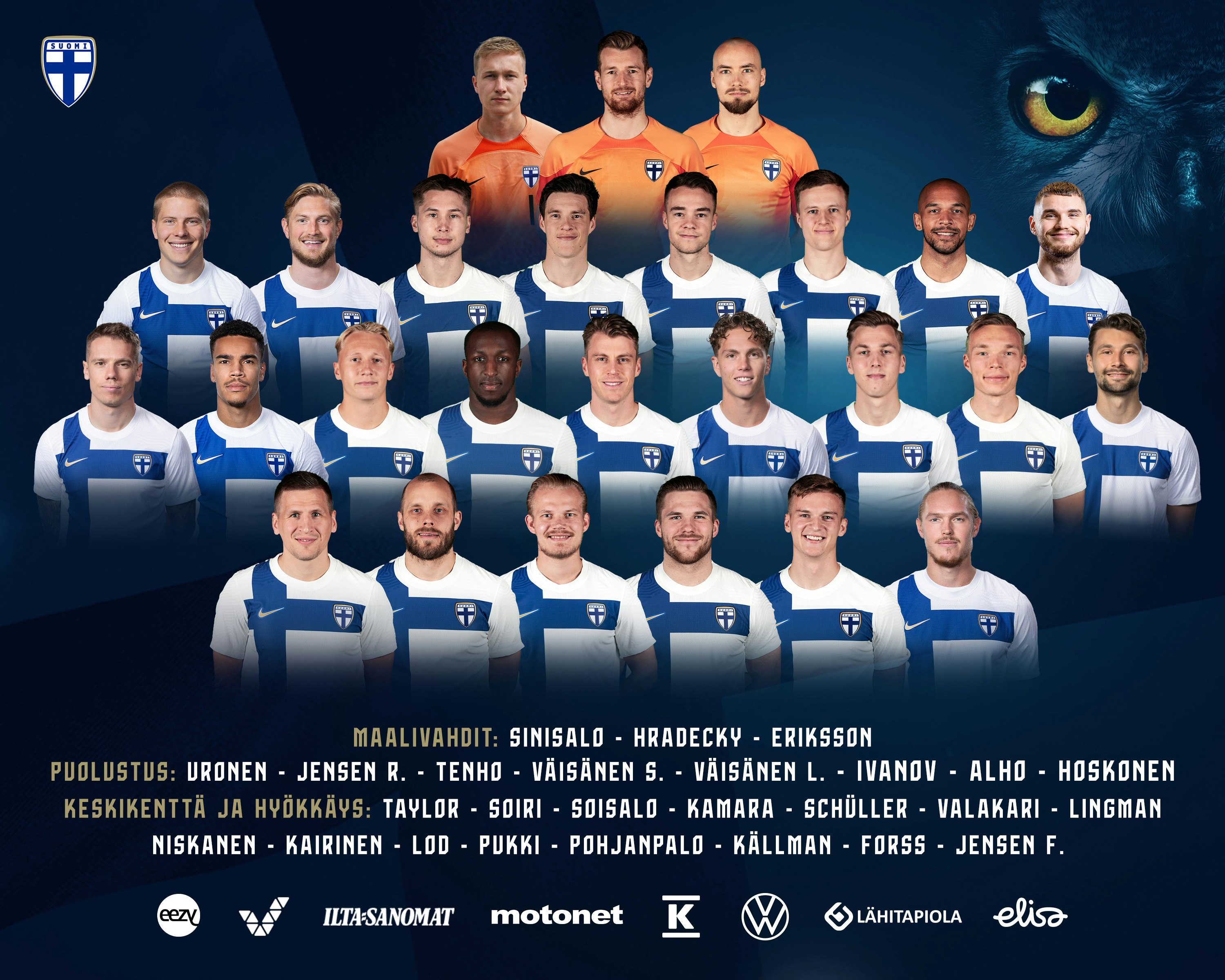 Huuhkajat syyskuun Nations League -otteluissa.