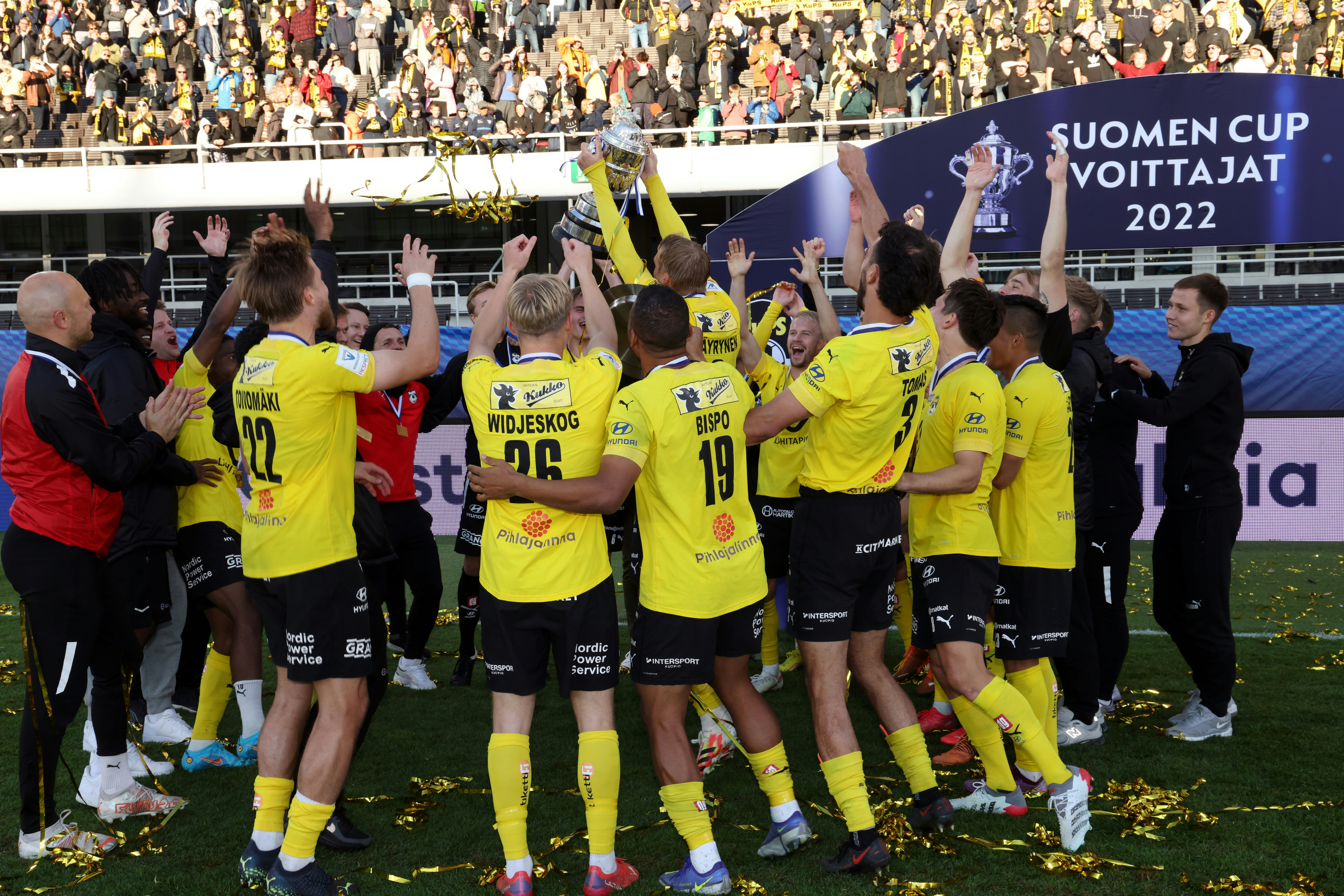KuPS juhli vuoden 2022 Suomen Cupin voittoa