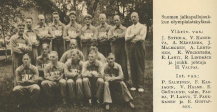 Suomen joukkue olympiakylässä 1936