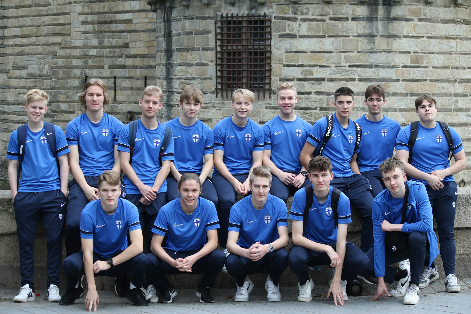 U19 futsalmaajoukkueen joukkuekuva Ranskassa lokakuussa 2022