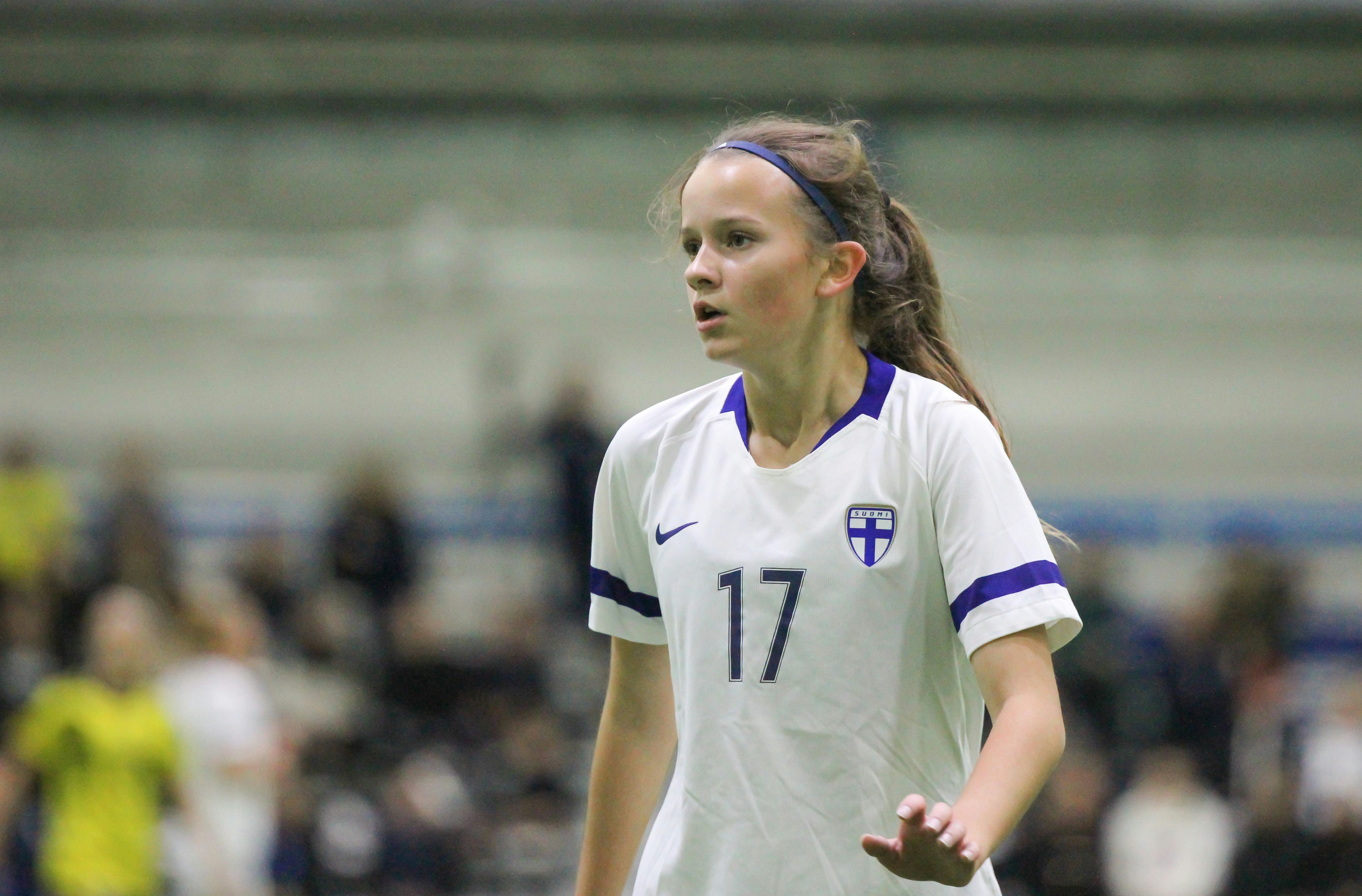 Laura Oksanen osui Ruotsia vastaan lokakuussa.
