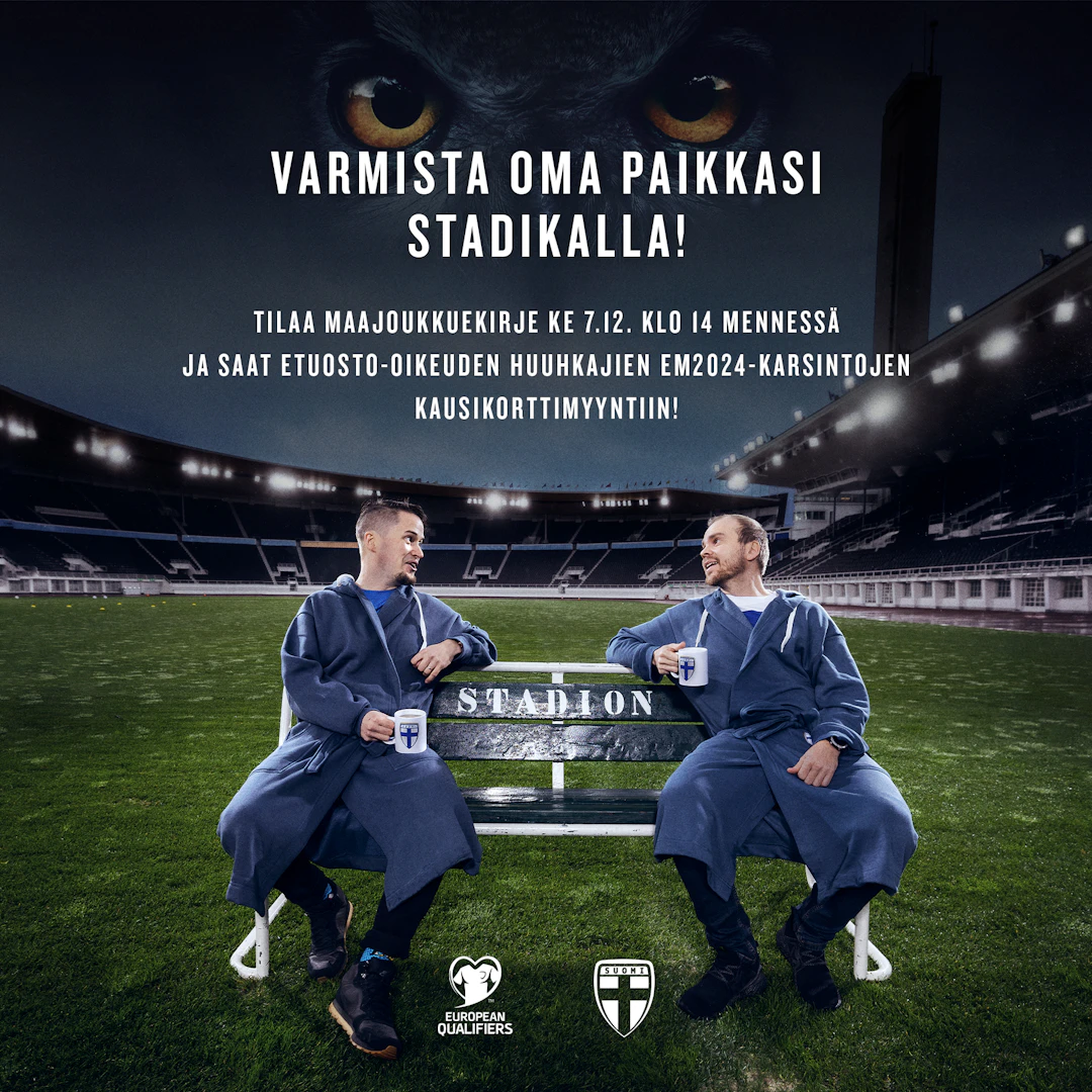 Varmista oma paikkasi Stadikalla!