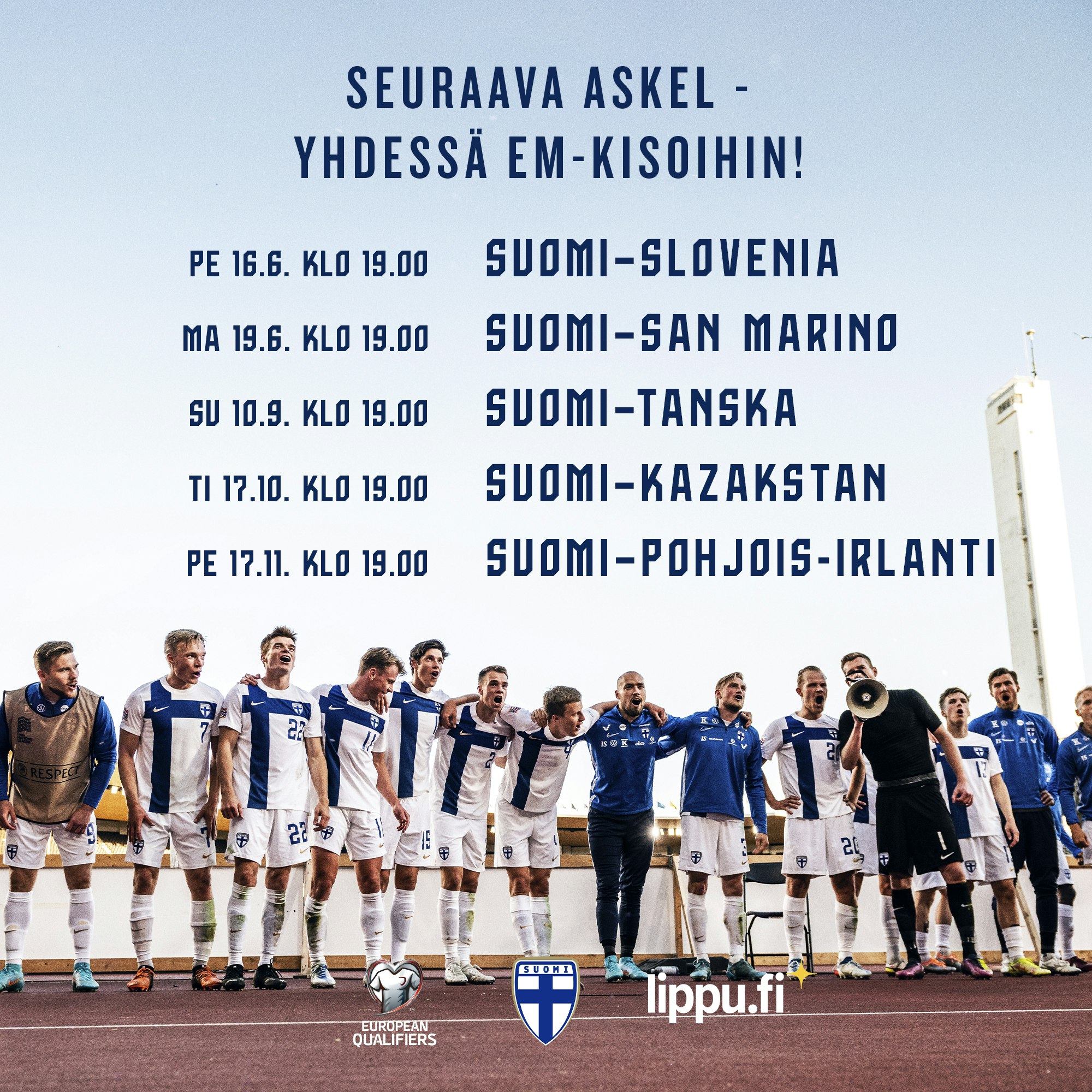 Huuhkajat EM-karsintojen otteluohjelma