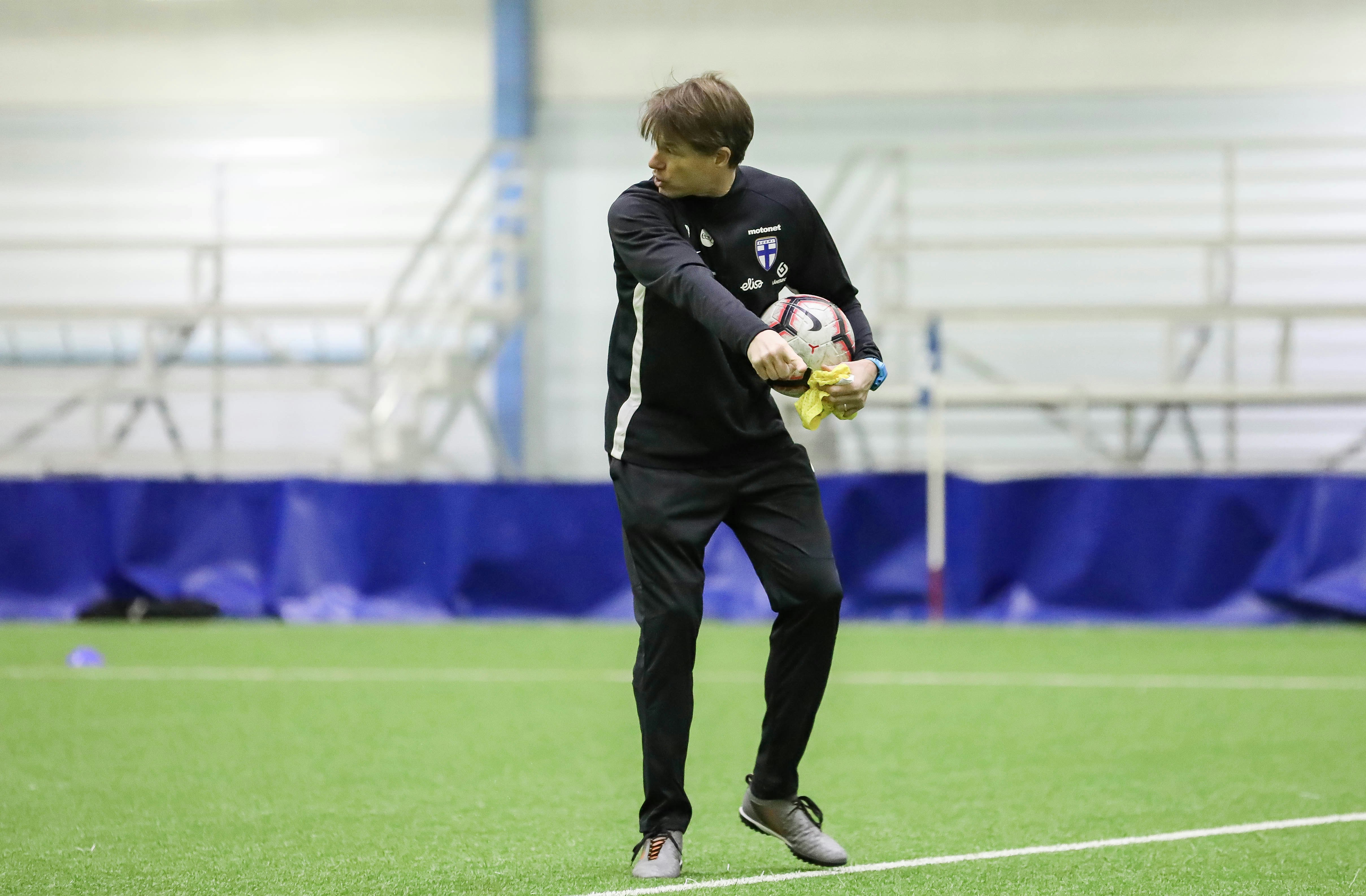 Mika Lehkosuo veti ensimmäiset U21-harjoituksensa itsenäisyyspäivänä. Kuva keskiviikon treeneistä.