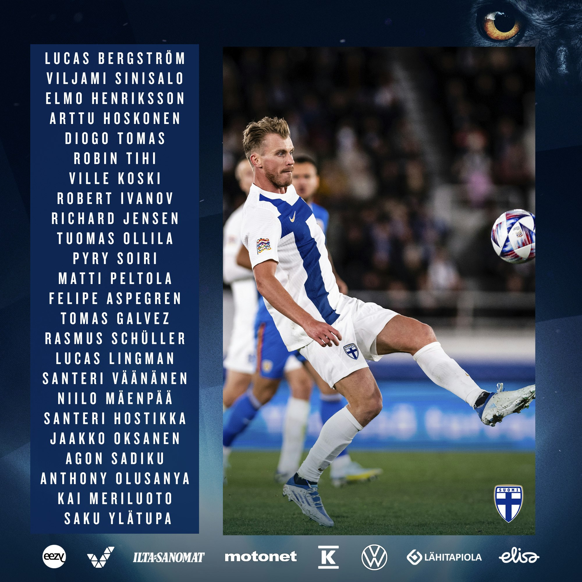 Huuhkajat tammikuun leirillä.