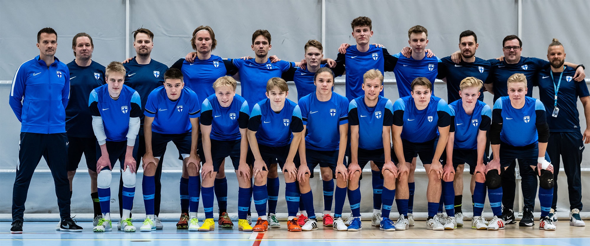 U19 futsalmaajoukkue lokakuun leirin kokoonpanossa. Seuraavalla leirillä on mukana myös uusia pelaajia antamassa näyttöjä.