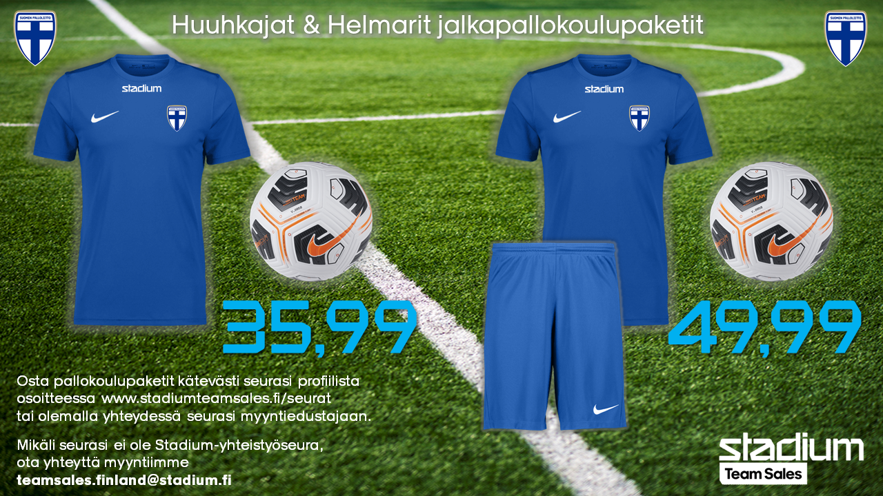Huuhkajat & Helmarit -jalkapallokoulupaketti