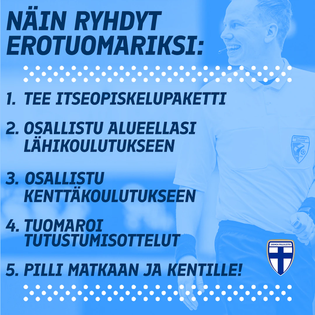 Näin ryhdyt erotuomariksi.