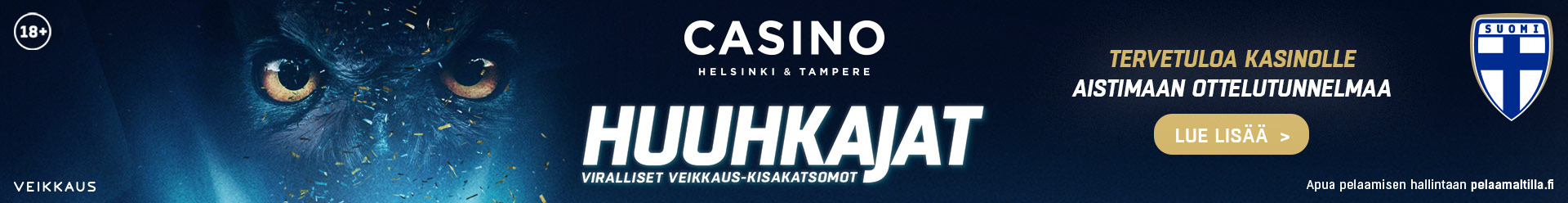 Veikkaus Huuhkajat kisakatsomomainos