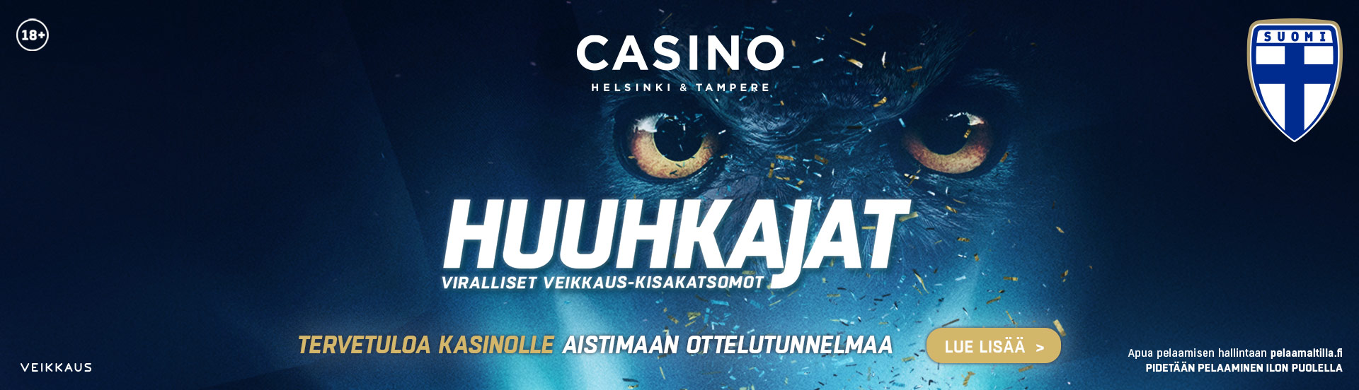 Veikkaus Huuhkajat kisakatsomomainos
