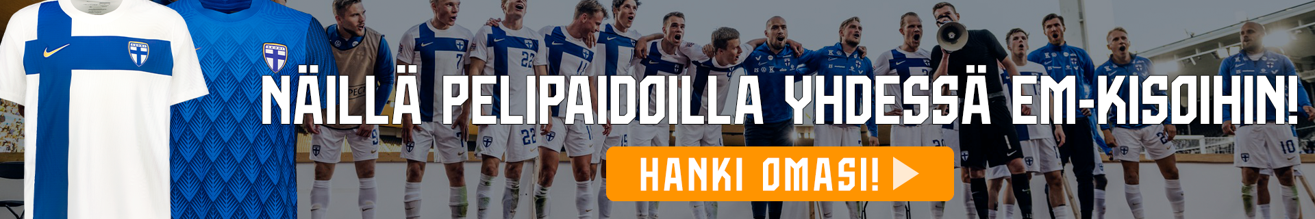 Valmistaudu Huuhkajien EM-karsintoihin - osta pelipaitasi tästä!
